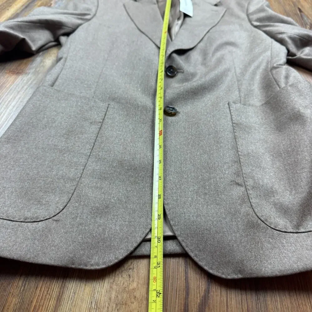 NWT Banana Republic Mens Tan Wool Blazer Sport Coat Super 110s 36R $450 MSRP